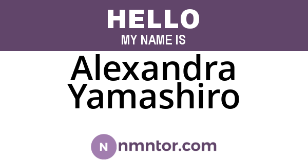 Alexandra Yamashiro