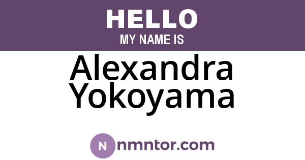 Alexandra Yokoyama