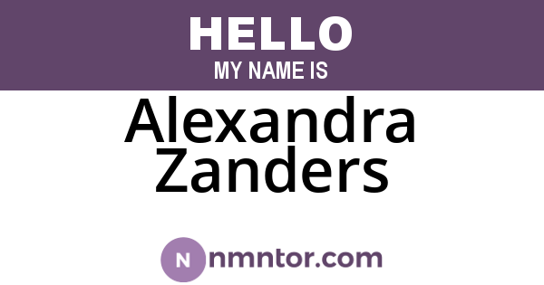 Alexandra Zanders