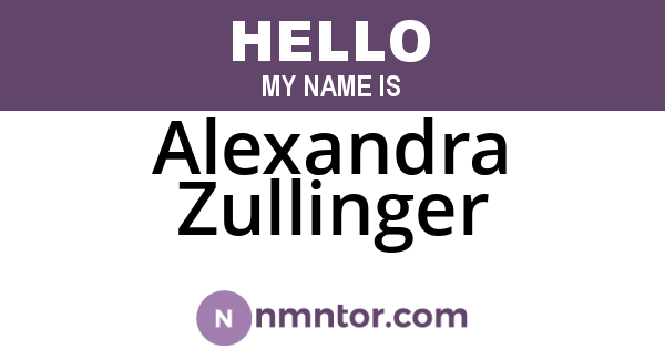 Alexandra Zullinger