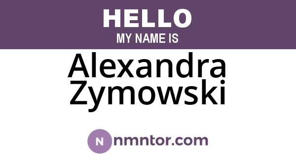 Alexandra Zymowski