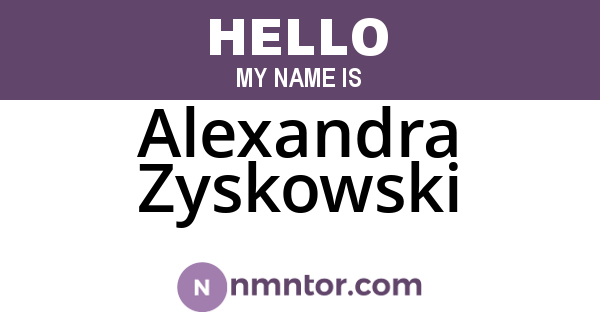 Alexandra Zyskowski