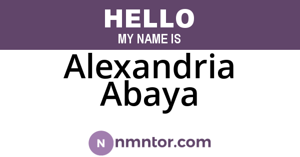 Alexandria Abaya
