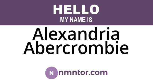 Alexandria Abercrombie