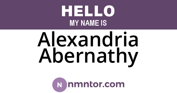 Alexandria Abernathy