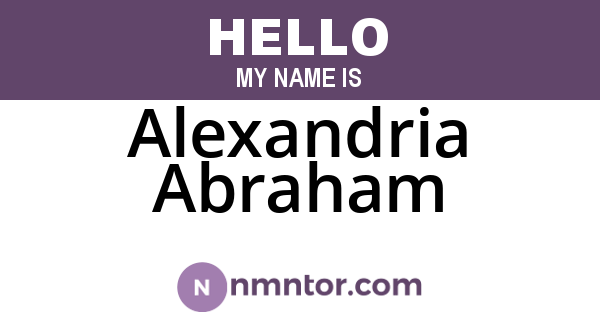 Alexandria Abraham