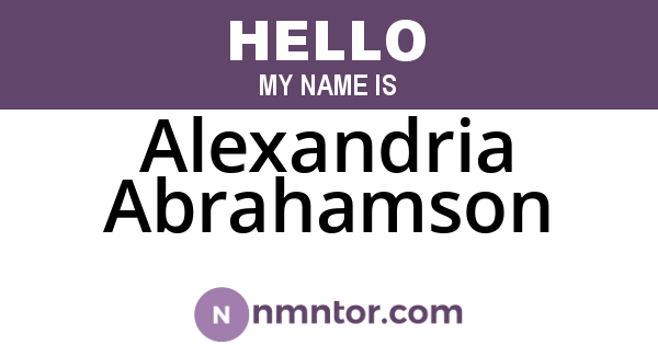 Alexandria Abrahamson