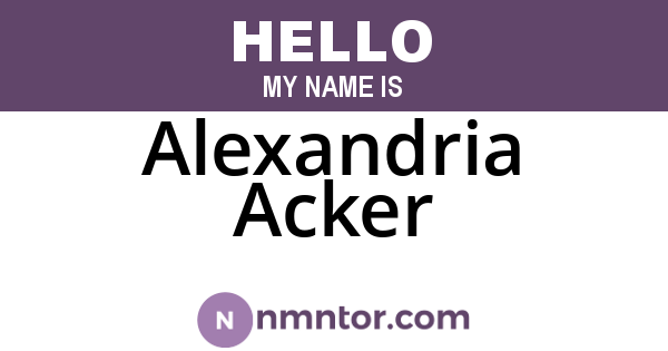 Alexandria Acker