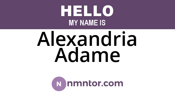 Alexandria Adame