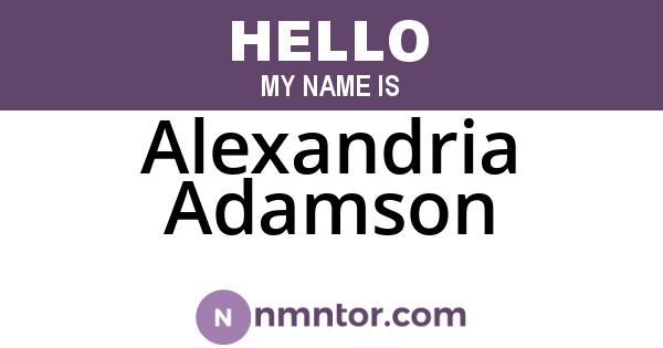 Alexandria Adamson