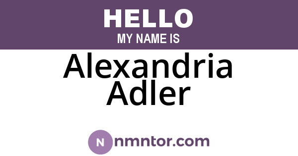 Alexandria Adler