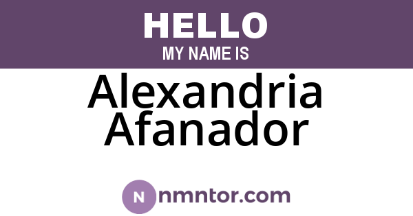 Alexandria Afanador