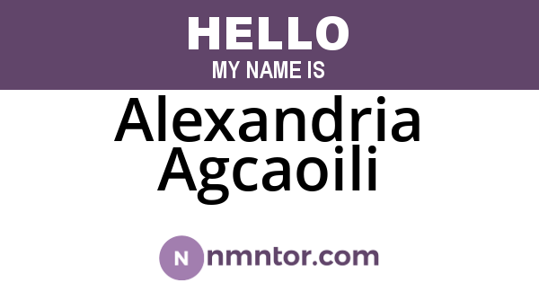 Alexandria Agcaoili