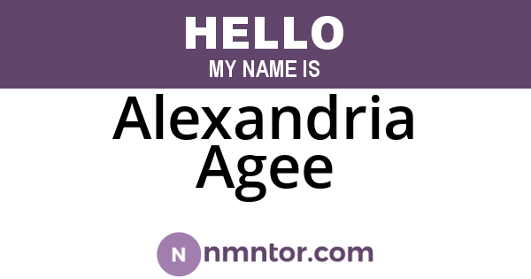 Alexandria Agee