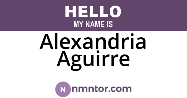 Alexandria Aguirre