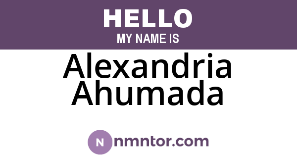 Alexandria Ahumada