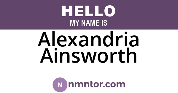 Alexandria Ainsworth