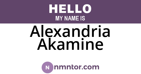 Alexandria Akamine