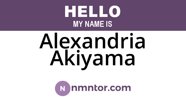 Alexandria Akiyama