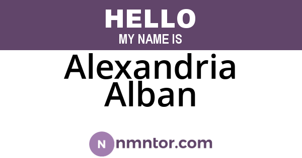 Alexandria Alban
