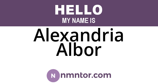 Alexandria Albor