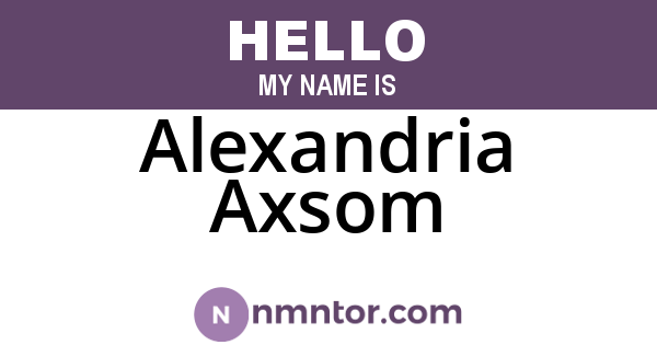 Alexandria Axsom