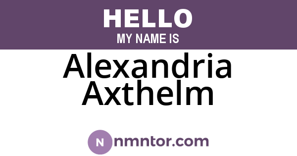 Alexandria Axthelm