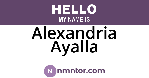Alexandria Ayalla