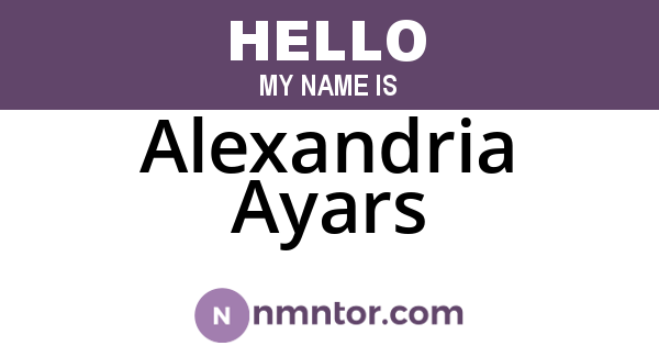 Alexandria Ayars