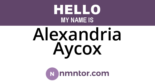 Alexandria Aycox