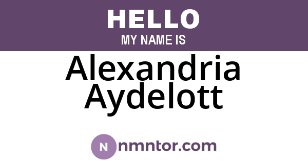 Alexandria Aydelott