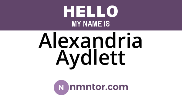 Alexandria Aydlett
