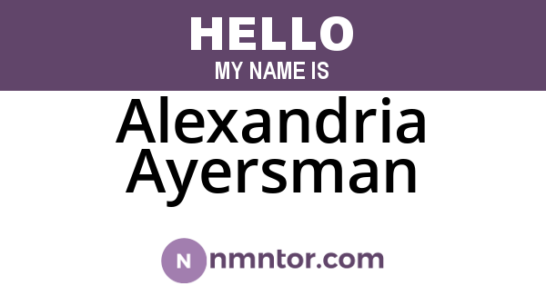 Alexandria Ayersman
