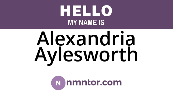 Alexandria Aylesworth