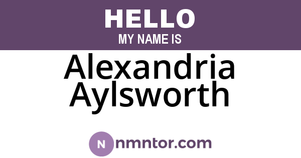 Alexandria Aylsworth
