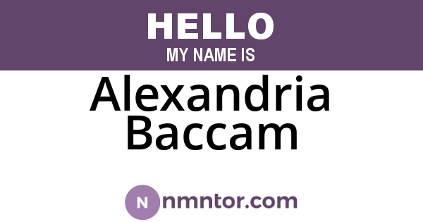Alexandria Baccam