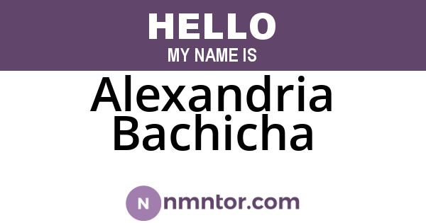 Alexandria Bachicha