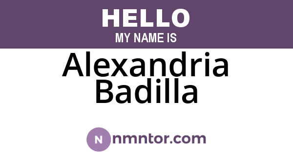 Alexandria Badilla