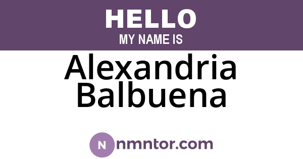 Alexandria Balbuena