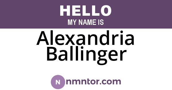Alexandria Ballinger