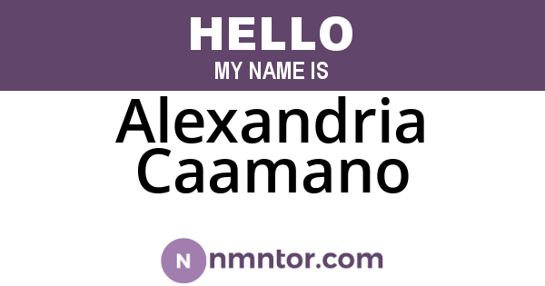 Alexandria Caamano