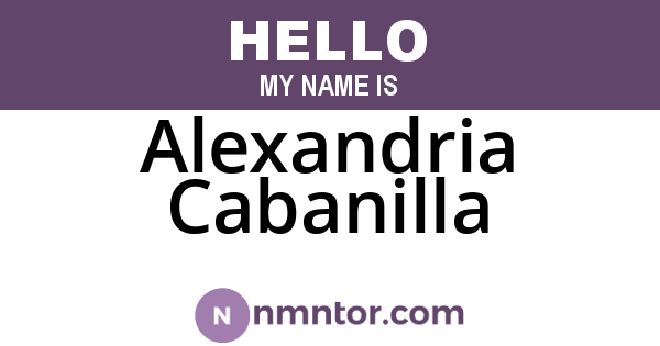Alexandria Cabanilla