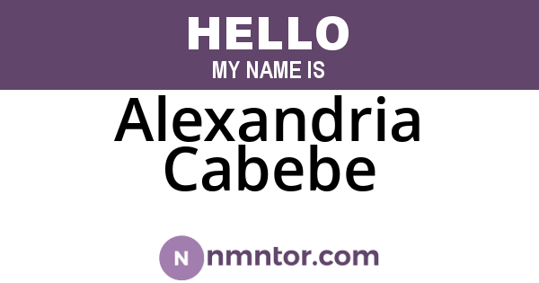 Alexandria Cabebe