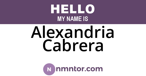 Alexandria Cabrera