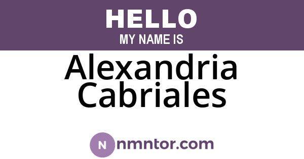 Alexandria Cabriales