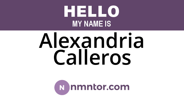 Alexandria Calleros