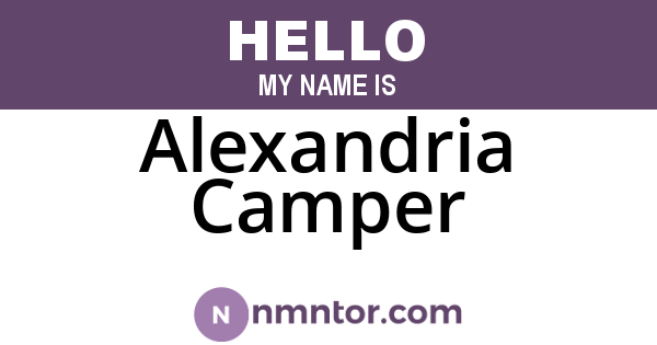 Alexandria Camper