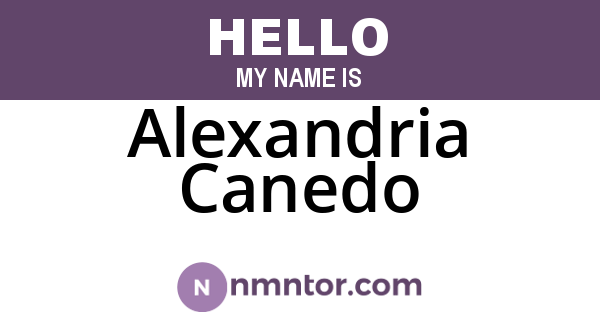 Alexandria Canedo