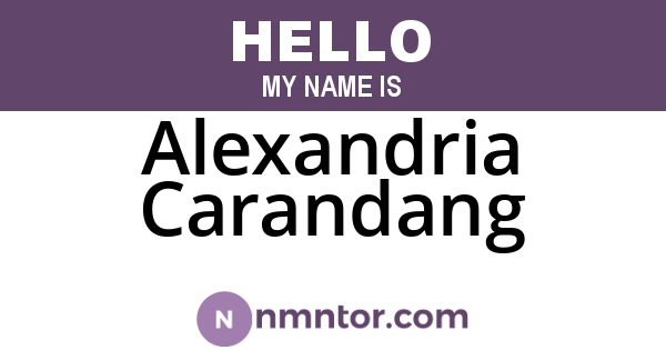 Alexandria Carandang