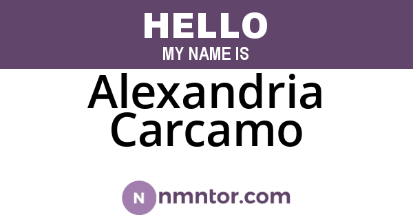 Alexandria Carcamo
